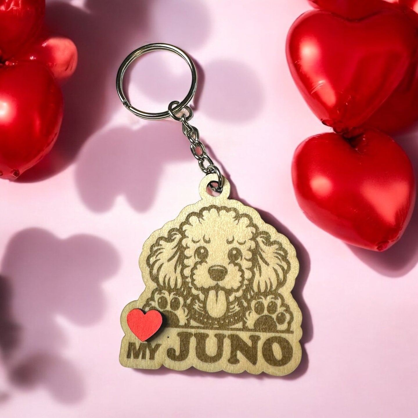 Custom Engraved Poodle Keychain – Add Your Pup's Name