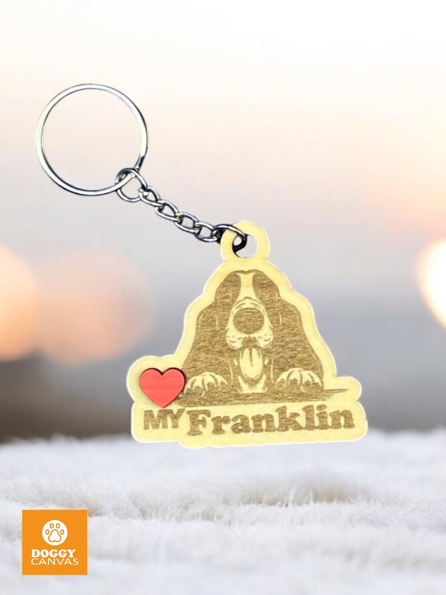 Basset Hound - Love My Dog Keychain