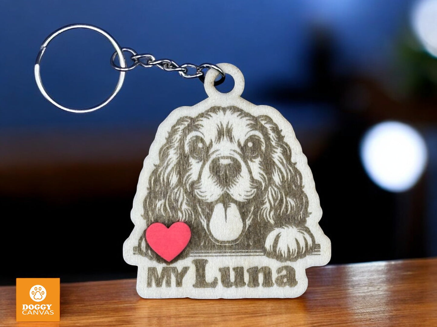 Cocker Spaniel - Love My Dog Keychain