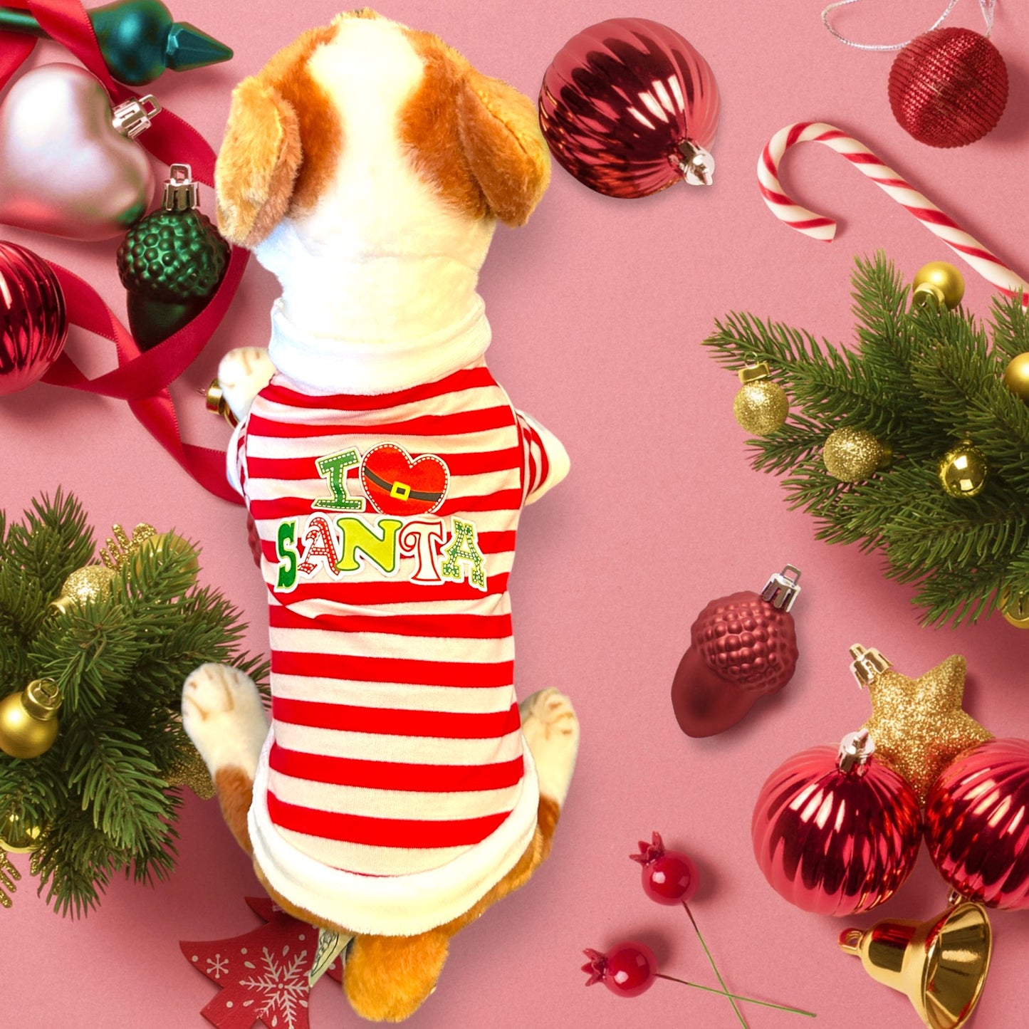 Pup "I Love Santa" T-Shirt