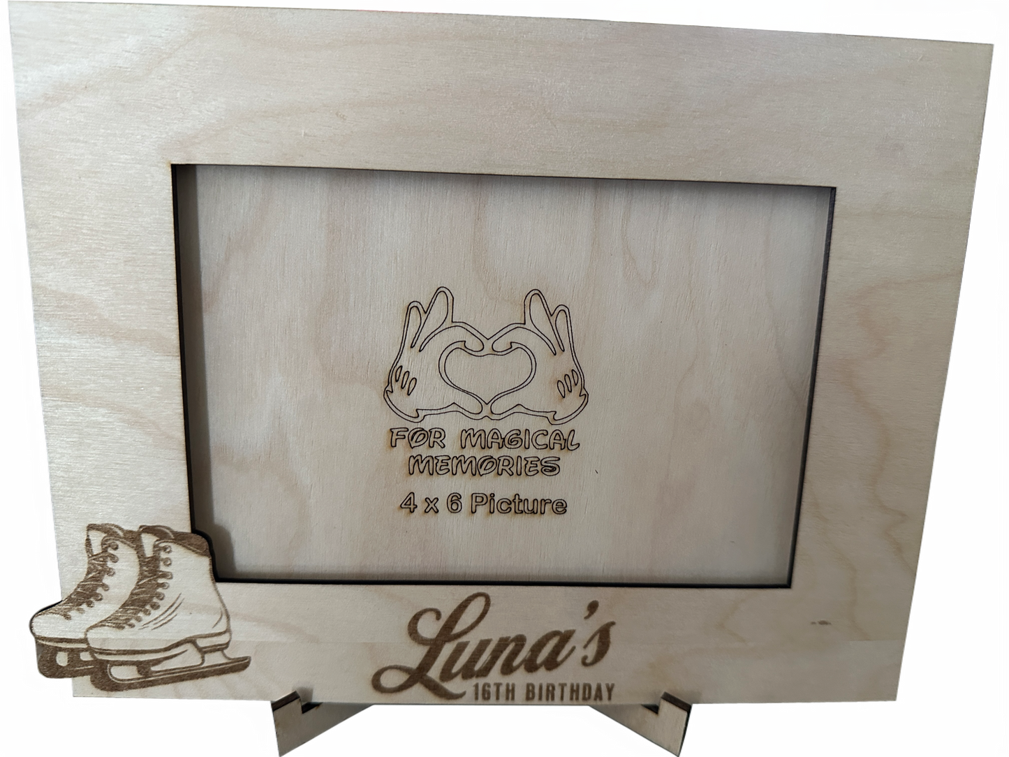 Custom Engraved Wooden Picture Frame – Personalized Design and Text