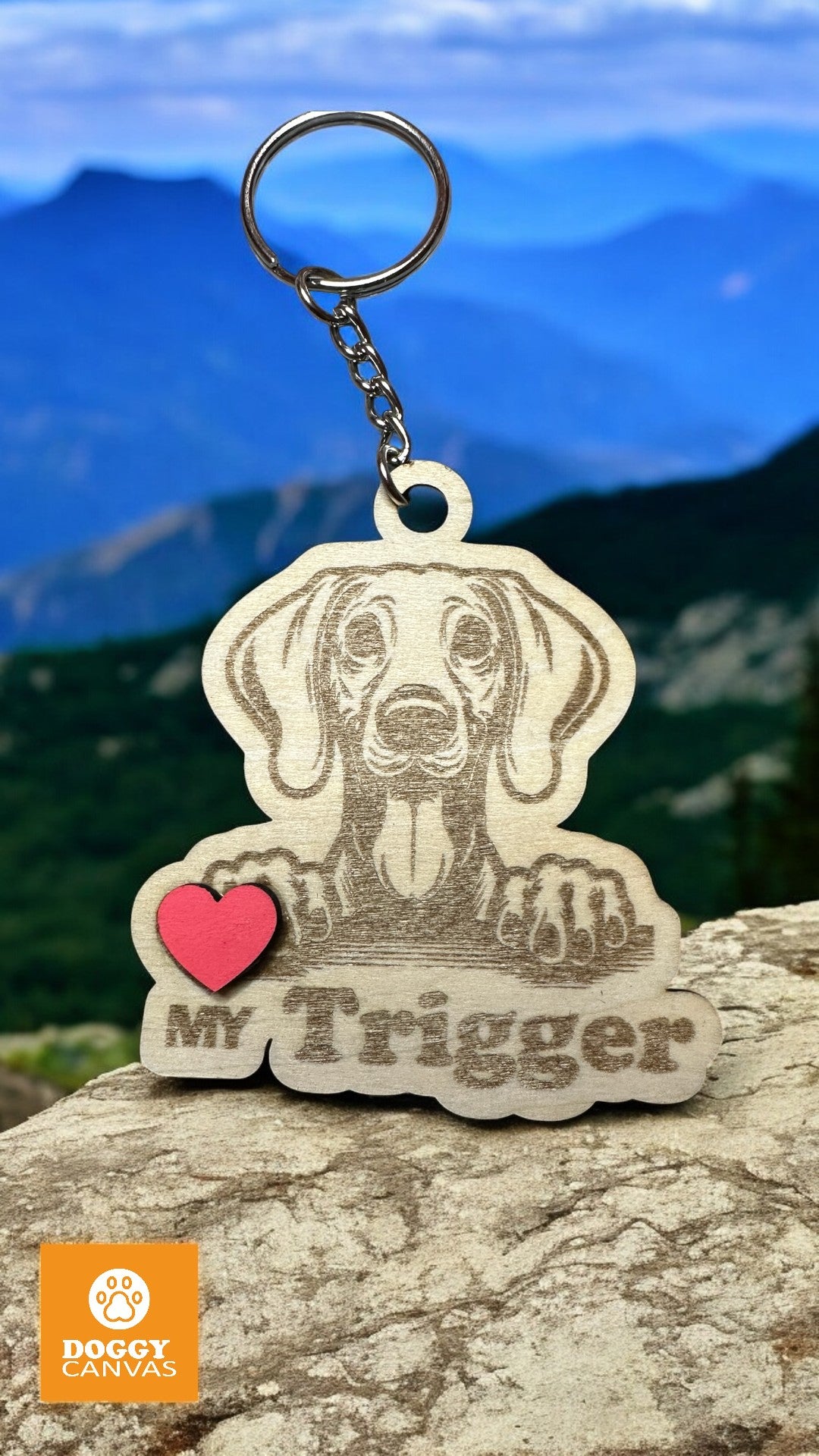 Weimaraner - Love My Dog Keychain