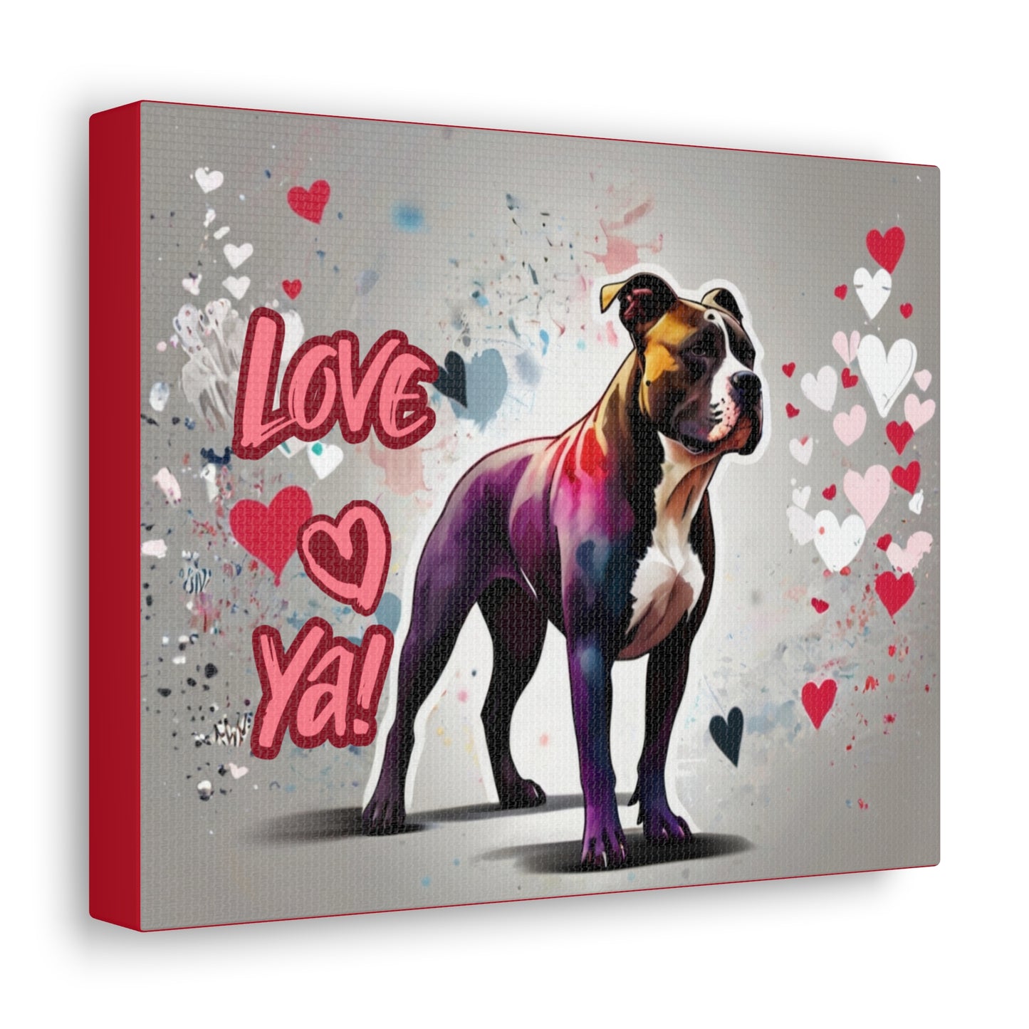 Pitbull Love Ya! Canvas