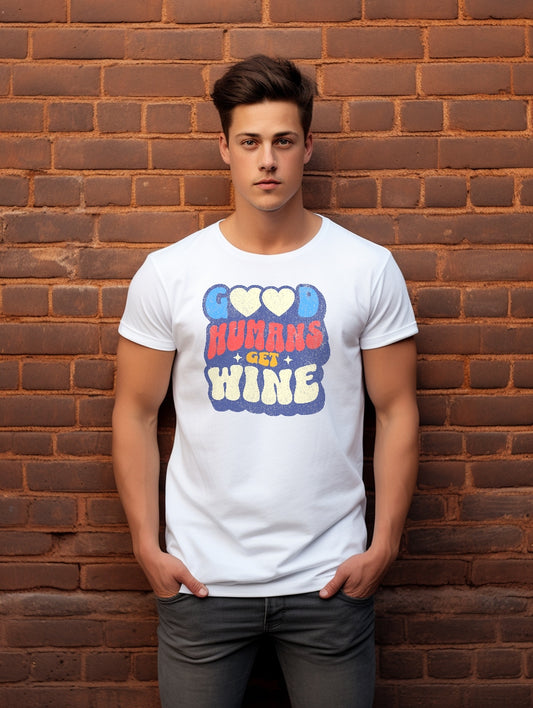 Good Humans Get Wine – Matching T-Shirt & Doggy Apparel Collection