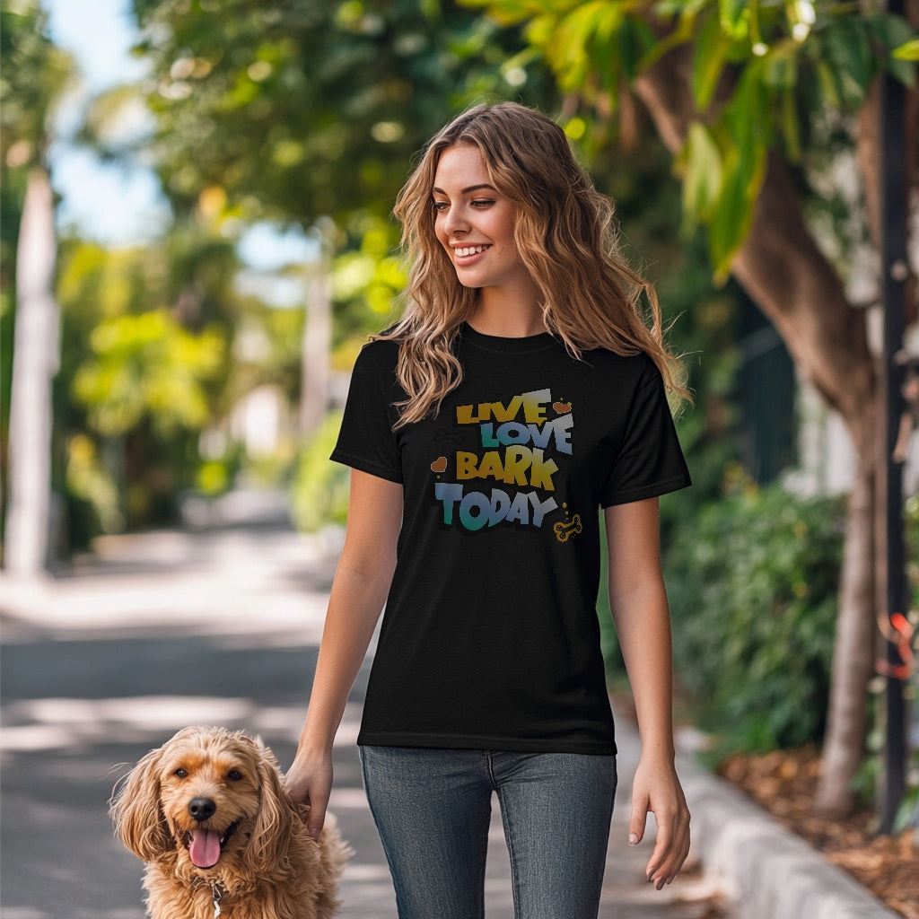 Live, Love, Bark Today – Matching T-Shirt & Doggy Apparel Collection