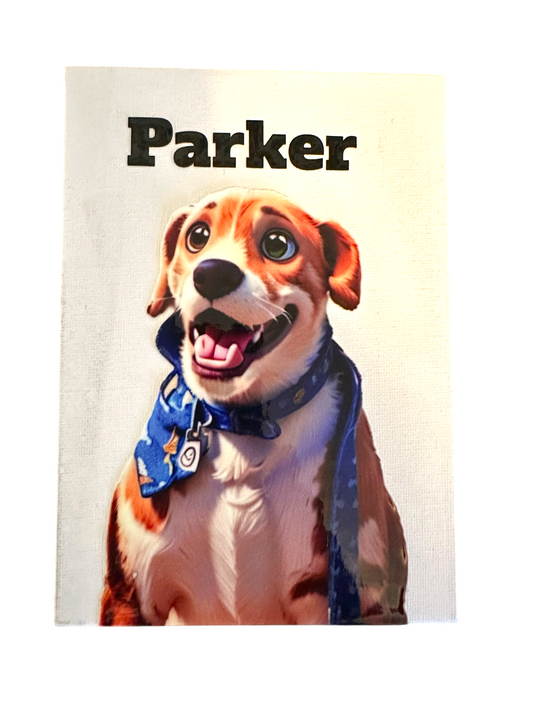 Custom Pet Cartoon Canvas – Personalized UV Printed Artwork